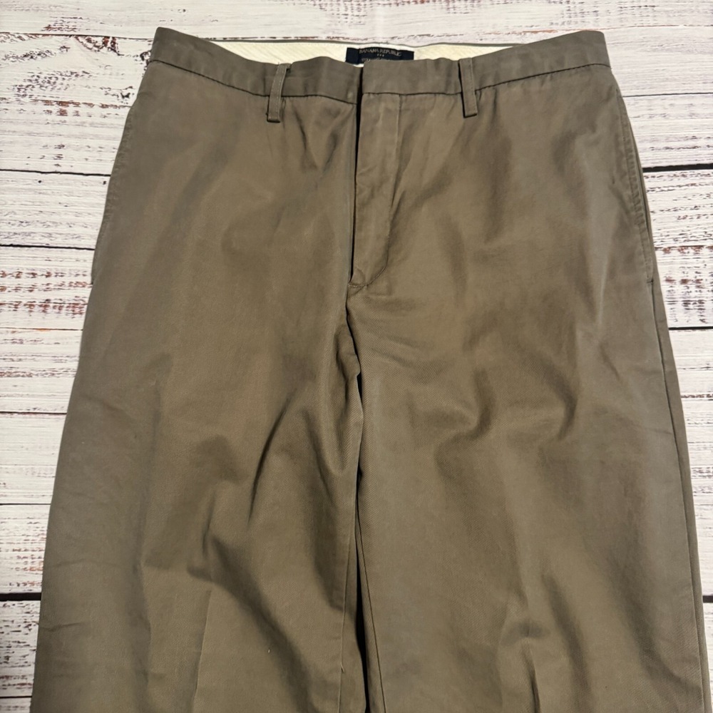 Banana Republic Straight Fit Gavin Chino Pants Brown Men's 34x34 (Fits 34x32) - Picture 3 of 16